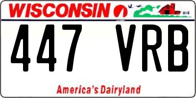 WI license plate 447VRB