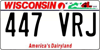 WI license plate 447VRJ