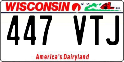 WI license plate 447VTJ