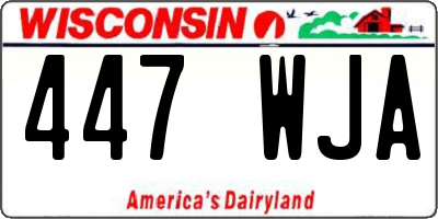 WI license plate 447WJA