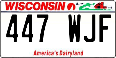 WI license plate 447WJF