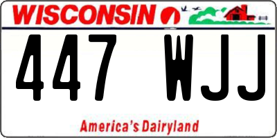 WI license plate 447WJJ