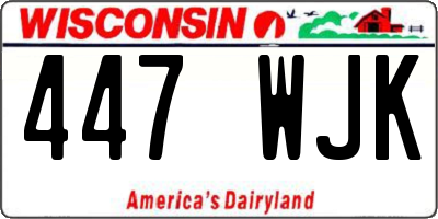 WI license plate 447WJK