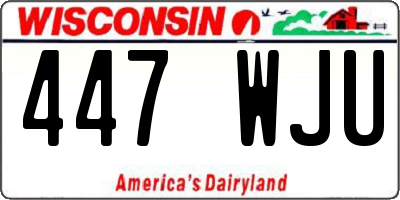 WI license plate 447WJU