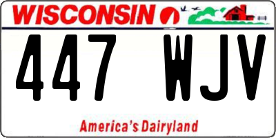 WI license plate 447WJV