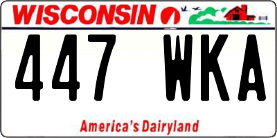 WI license plate 447WKA