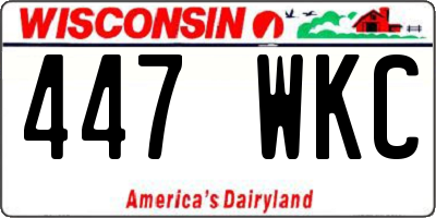 WI license plate 447WKC
