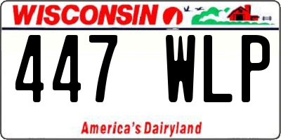 WI license plate 447WLP