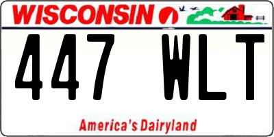 WI license plate 447WLT
