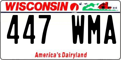 WI license plate 447WMA