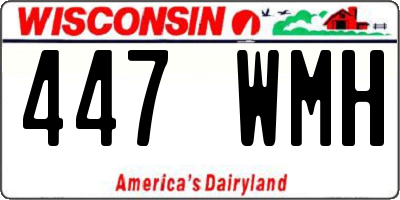 WI license plate 447WMH