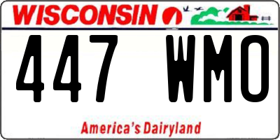 WI license plate 447WMO