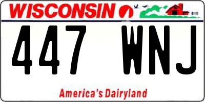 WI license plate 447WNJ