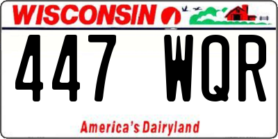 WI license plate 447WQR