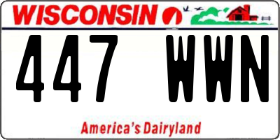 WI license plate 447WWN