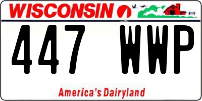 WI license plate 447WWP