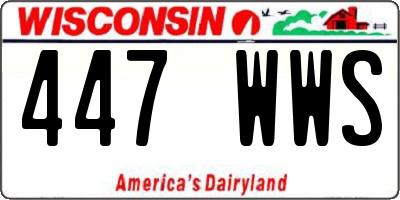WI license plate 447WWS