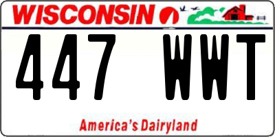 WI license plate 447WWT