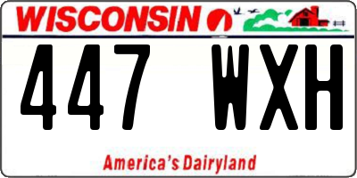 WI license plate 447WXH