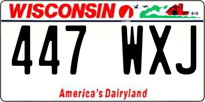 WI license plate 447WXJ
