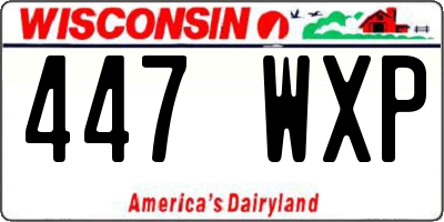 WI license plate 447WXP