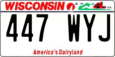 WI license plate 447WYJ