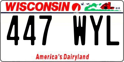 WI license plate 447WYL