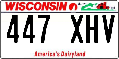 WI license plate 447XHV