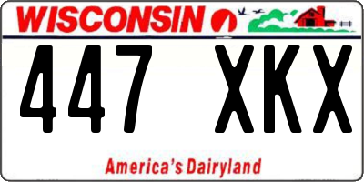 WI license plate 447XKX