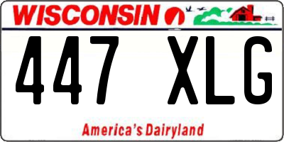 WI license plate 447XLG