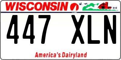 WI license plate 447XLN