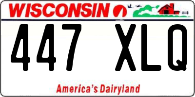 WI license plate 447XLQ
