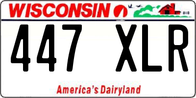 WI license plate 447XLR