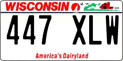WI license plate 447XLW