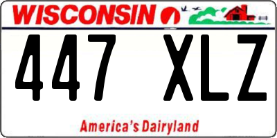 WI license plate 447XLZ