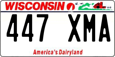 WI license plate 447XMA