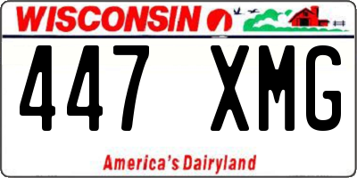 WI license plate 447XMG