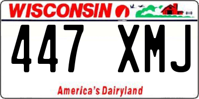 WI license plate 447XMJ