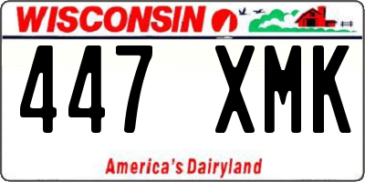WI license plate 447XMK
