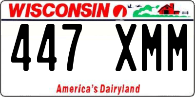 WI license plate 447XMM