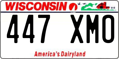 WI license plate 447XMO