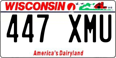 WI license plate 447XMU