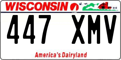 WI license plate 447XMV
