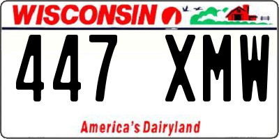 WI license plate 447XMW