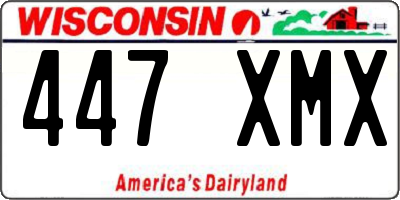 WI license plate 447XMX