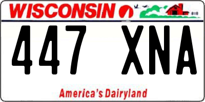 WI license plate 447XNA