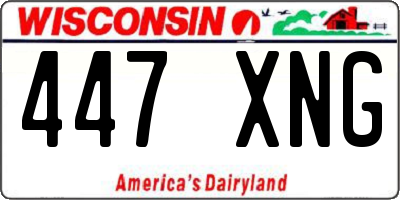 WI license plate 447XNG