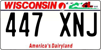 WI license plate 447XNJ