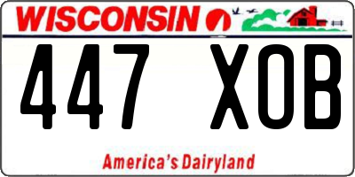 WI license plate 447XOB