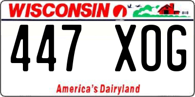 WI license plate 447XOG